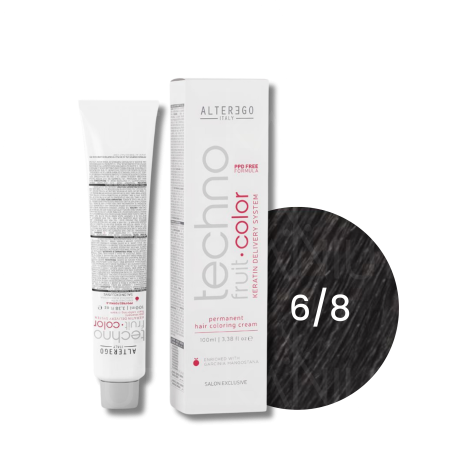 ALTER EGO TECHNOFRUIT trwała farba do włosów z keratyną 100 ml | 6/8