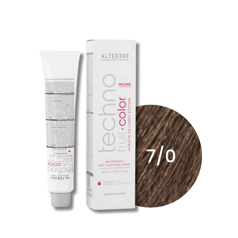 ALTER EGO TECHNOFRUIT trwała farba do włosów z keratyną 100 ml | 7/0