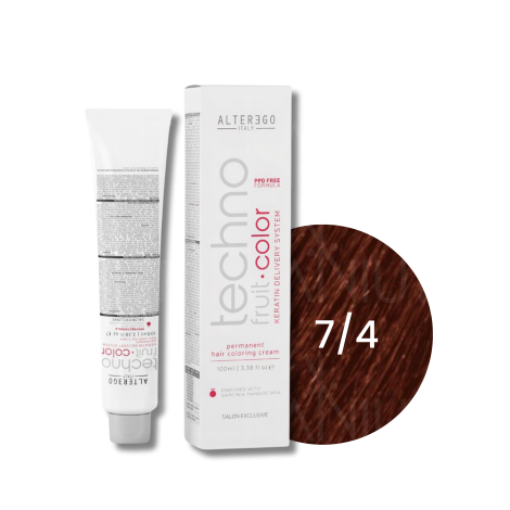 ALTER EGO TECHNOFRUIT trwała farba do włosów z keratyną 100 ml | 7/4