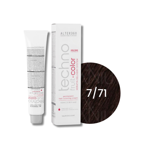 ALTER EGO TECHNOFRUIT trwała farba do włosów z keratyną 100 ml | 7/71