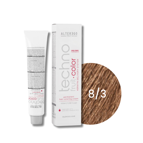 ALTER EGO TECHNOFRUIT trwała farba do włosów z keratyną 100 ml | 8/3