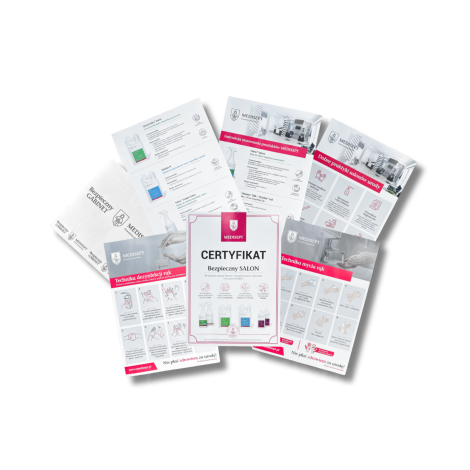 MEDISEPT Bezpieczny Salon Beauty | CERTYFIKAT + MATERIAŁY INFORMACYJNE