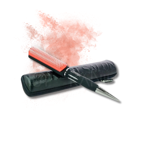 KENT SALON KS09 szczotka do włosów 7-rzędowa ze szpikulcem + etui - 2