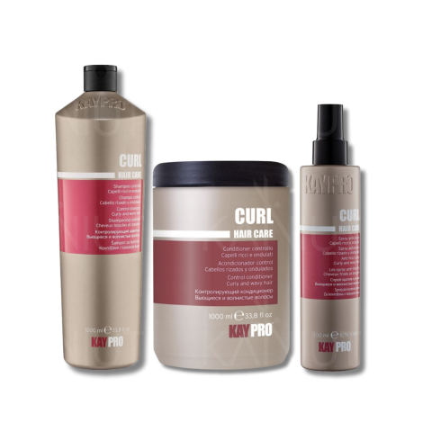 KAYPRO CURL zestaw loki | szampon 1000 ml + odżywka 1000 ml + spray 200 ml