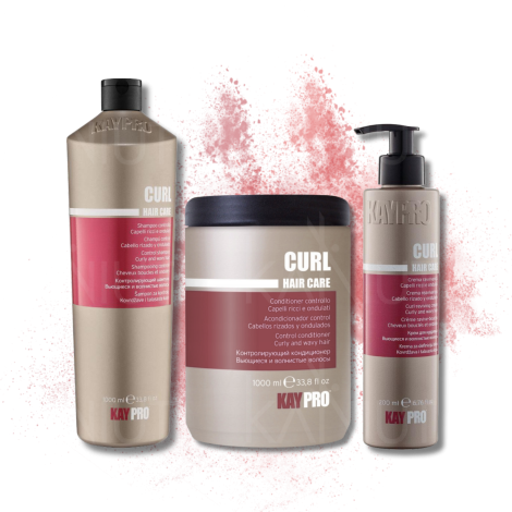 KAYPRO CURL zestaw loki | szampon 1000 ml + odżywka 1000 ml + krem 200 ml - 2