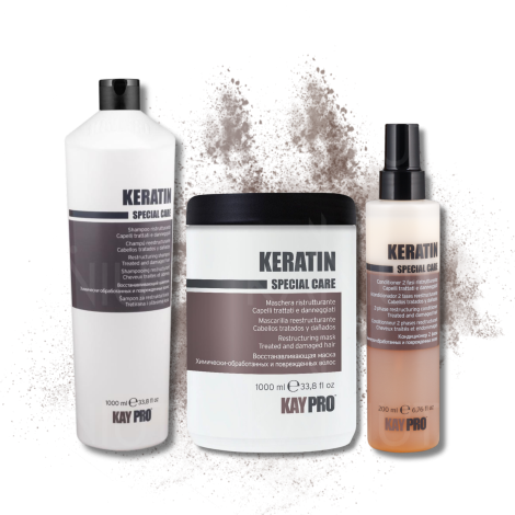 KAYPRO KERATIN zestaw | szampon 1000 ml + maska 1000 ml + spray 200 ml - 2