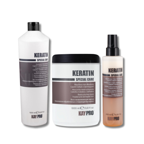 KAYPRO KERATIN zestaw | szampon 1000 ml + maska 1000 ml + spray 200 ml