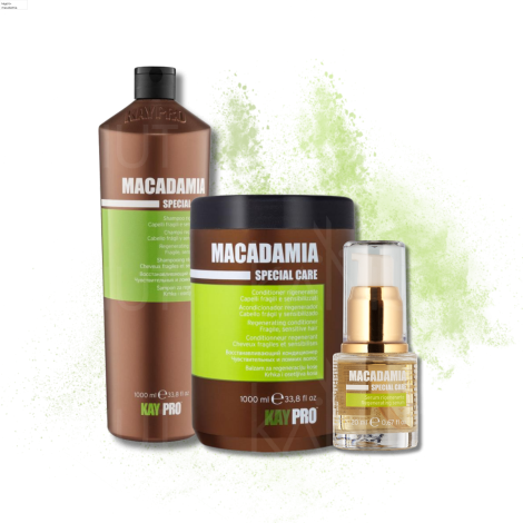 KAYPRO MACADAMIA zestaw | szampon 1000 ml + odżywka 1000 ml + serum 20 ml - 2