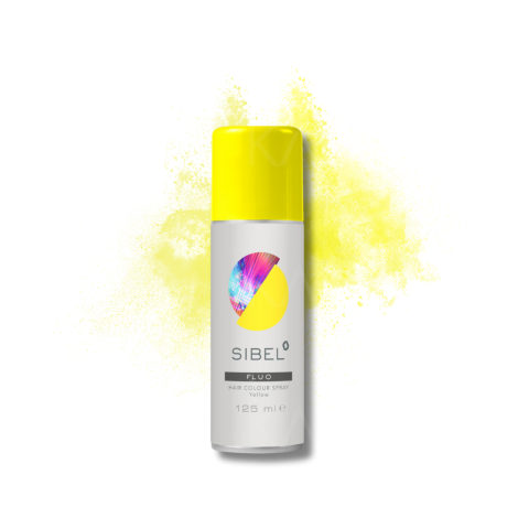 SIBEL HAIR COLOUR SPRAY FLUO lakier fluorescencyjny 125 ml | Żółty - 2