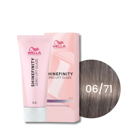 WELLA SHINEFINITY Zero Lift Glaze półtrwała farba do włosów 60 ml | 06/71