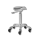 GABBIANO Roll Speed taboret na kółkach z regulacją wysokości | Fine Silver