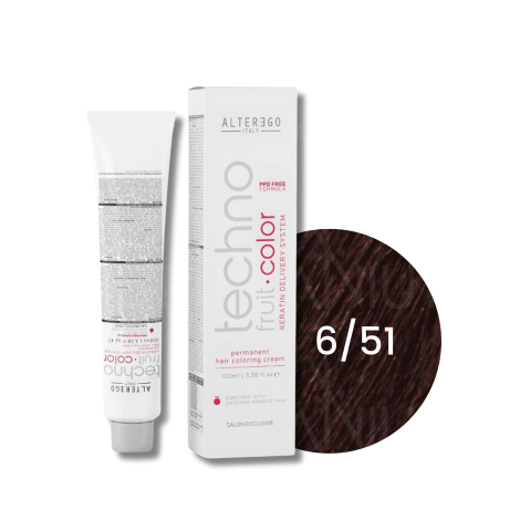 ALTER EGO TECHNOFRUIT trwała farba do włosów z keratyną 100 ml | 6/51