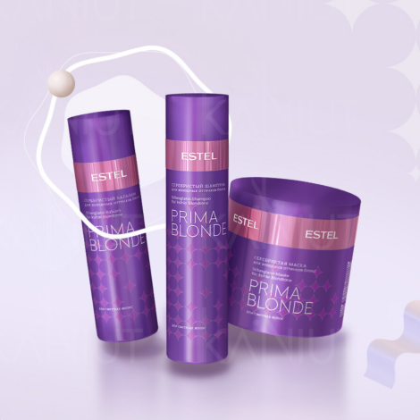 ESTEL PRIMA BLONDE szampon nabłyszczający chłodne odcienie blondu 1000 ml - 4
