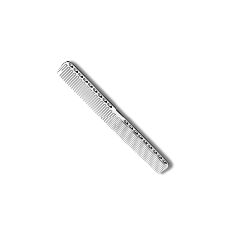 DK-COMB grzebień fryzjerski metalowy do strzyżenia krótki | Srebrny