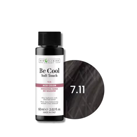 BIOELIXIRE EXPERT BE COOL Soft Touch kwasowa farba do włosów 60 ml | 7.11
