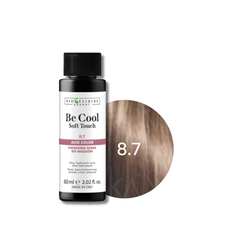 BIOELIXIRE EXPERT BE COOL Soft Touch kwasowa farba do włosów 60 ml | 8.7