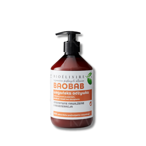 BIOELIXIRE ESSENTIAL Vegan Baobab odżywka nawilżająca do włosów 500 ml