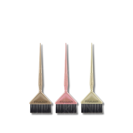 FRAMAR Big Daddy Brush Set zestaw pędzli do farbowania 3 szt. | Metallic