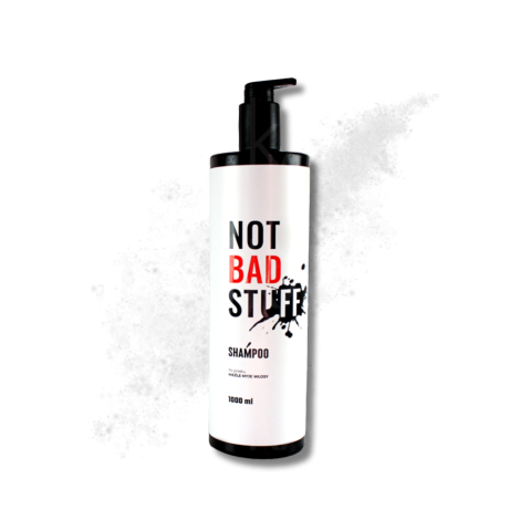 NOT BAD STUFF BARBER łagodny szampon do włosów z węglem aktywnym 1000 ml - 2