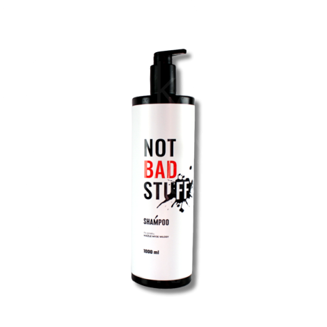 NOT BAD STUFF BARBER łagodny szampon do włosów z węglem aktywnym 1000 ml